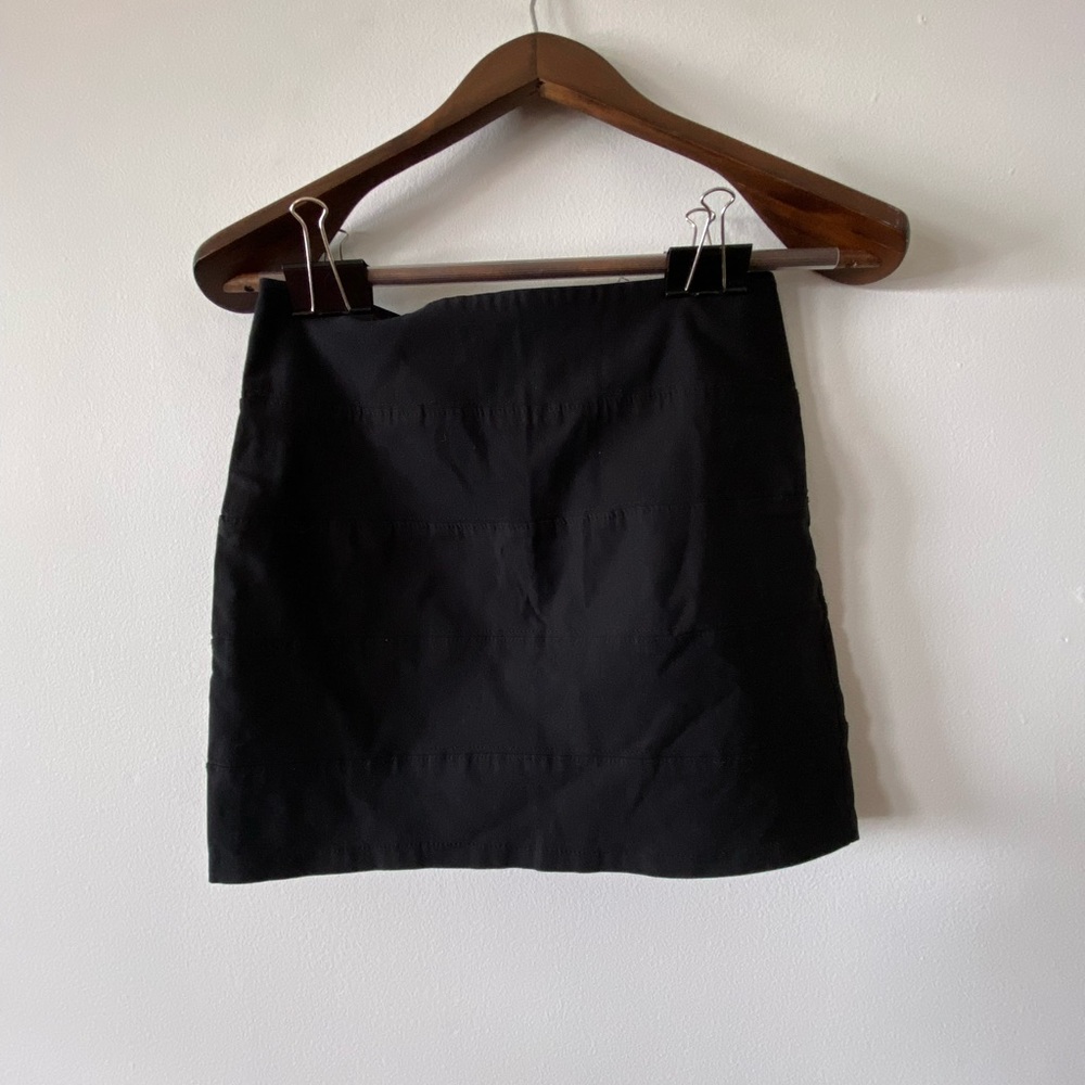 Black mini skirt